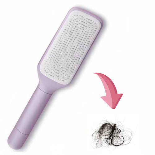 🆕Anti-static Air Cushion Massage Hair Brush, Rotating & Retractable, Scalp Care Detangling Comb for Women, Light Purple💜