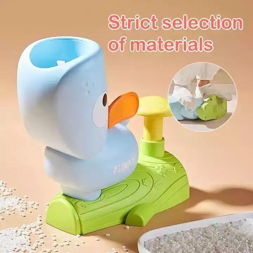 Cute Puppy Design Yellow Elastic Flying Saucer, Pedal Powered Copter Toy, Indoor Outdoor Interactive Flying Disc for Kids Parent-Child Game🐶👍