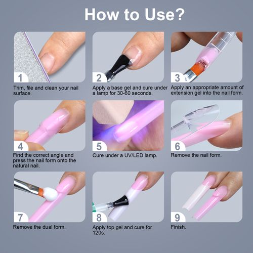 💅Hot Sale Nail Extension Forms, 150PCS Boxed French Nail Molds, Transparent Crystal UV Gel Mold with Scale ✨