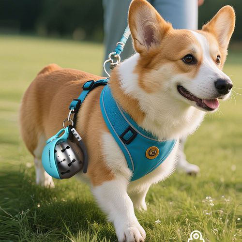 Tiffany Blue 304 Stainless Steel Pet Water Bottle, Foldable Outdoor Portable Travel Drinking Cup for Dogs Cats