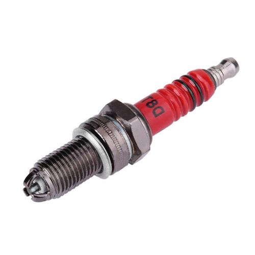 3-Electrode D8TC Spark Plug, Red High Performance Upgrade, Multi-Angle Ignition Scooter Moped Parts 🛵🔥