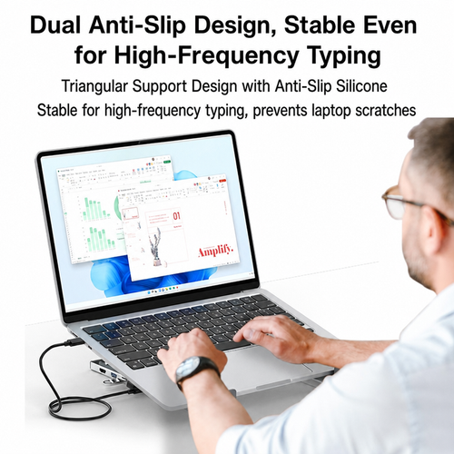 💻Portable 8-in-1 USB Expansion Hub📱Laptop Stand Bracket Universal for Tablet Mobile Phone