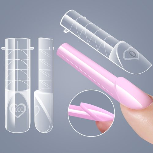 💅Hot Sale Nail Extension Forms, 150PCS Boxed French Nail Molds, Transparent Crystal UV Gel Mold with Scale ✨