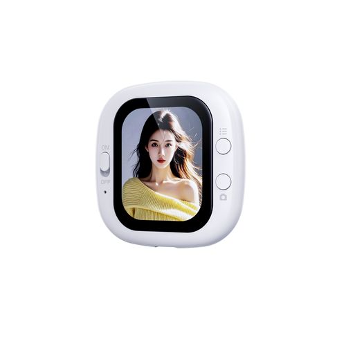 Mini Portable Wired Phone Selfie Screen Mirror, Rear Camera Selfie Display Monitor, Phone Screen Synchronizer with Remote Selfie Control Button, White😀😀😀