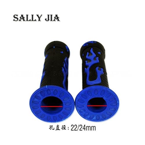 Universal White Flame TPR Handle Grips Motorcycle Electric Vehicle Handlebar Cover Decoration 🛠️🏍️