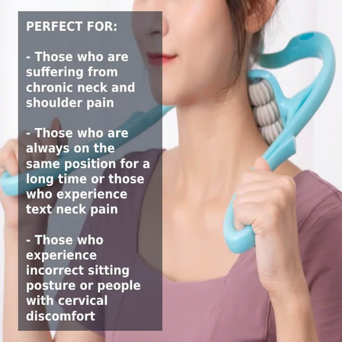 Six-Roller Pressure Point Neck Massager