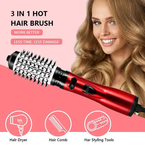 Automatic Curling Comb for Wavy & Big Curls, 3-in-1 Hot Air Comb with Strong Wind for Voluminous Styling