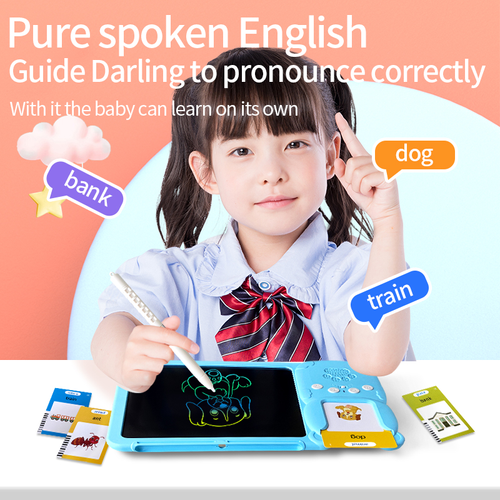 112-Piece Talking Flash Card Set with LCD Writing Tablet – Preschool Learning Kids' Toy