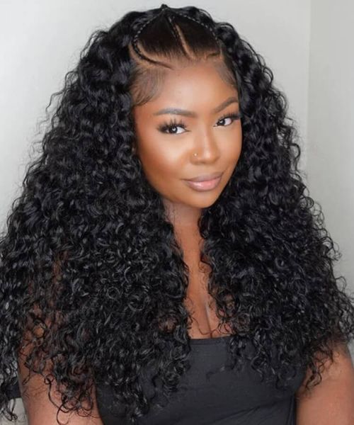 Pre Braided Wig Silky Straight Hair 13x6 Pre Cut Lace Frontal Wig Pre-All Glueless Human Hair Wigs