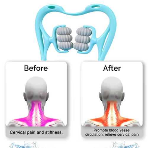 Six-Roller Pressure Point Neck Massager