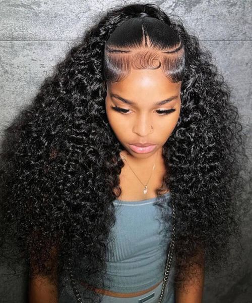 Pre Braided Wig Silky Straight Hair 13x6 Pre Cut Lace Frontal Wig Pre-All Glueless Human Hair Wigs