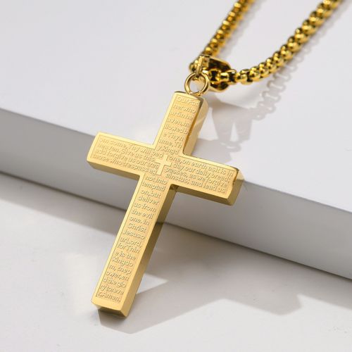 Fashion Carved Cross Necklace