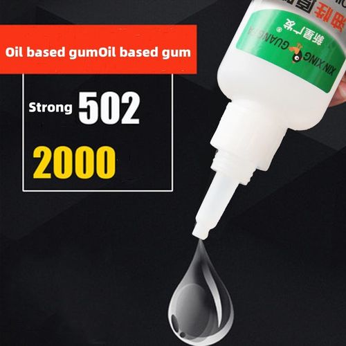 High-viscosity universal adhesive liquid glue, strong oil-based formula suitable for shoes, plastics, ceramics, wood and metal surfaces.