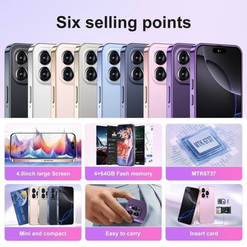 2025 New Smartphone Mini 64GB Factory Unlocked 4-inch Global Edition 4G Phone
