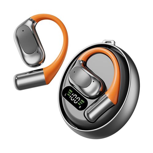 True wireless earbuds M113 ear clip bone conduction earbuds digital display noise-canceling ear hooks AI translator earbuds