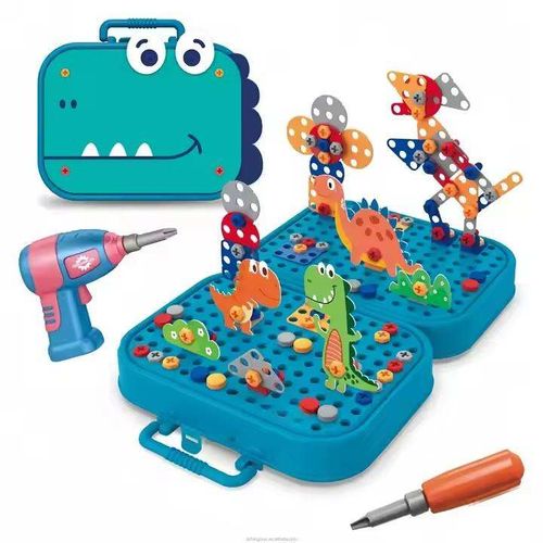 Children's Tool Set: Electric Drill, Screws, Nuts - 3D Puzzle Toy