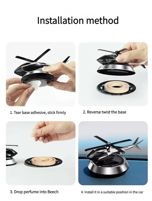 🚁 Helicopter Styling Solar Car air freshener Decorative Aromatherapy Car interior accessories Propeller rotary perfume diffuser