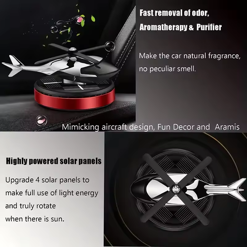 🚁 Helicopter Styling Solar Car air freshener Decorative Aromatherapy Car interior accessories Propeller rotary perfume diffuser