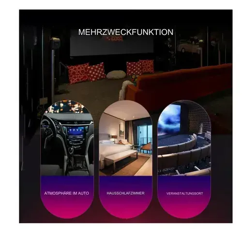 USB Romantic Night Light - Clip-on Hangable Ambient Light for Car & Home