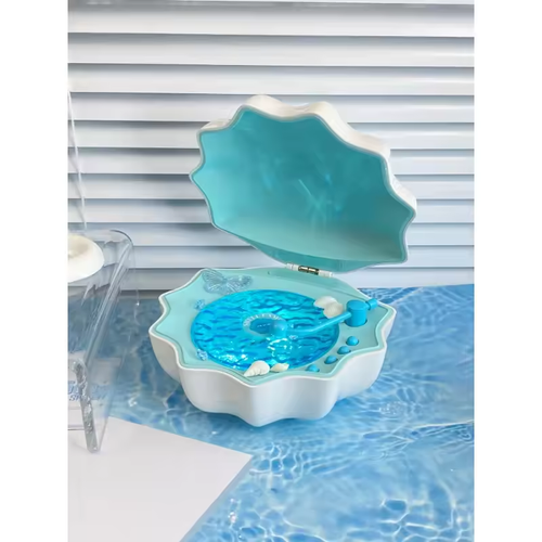 🎵Shell Lamp Speaker🔊Bass+RGB Lights🎁3-in-1 Mood Booster