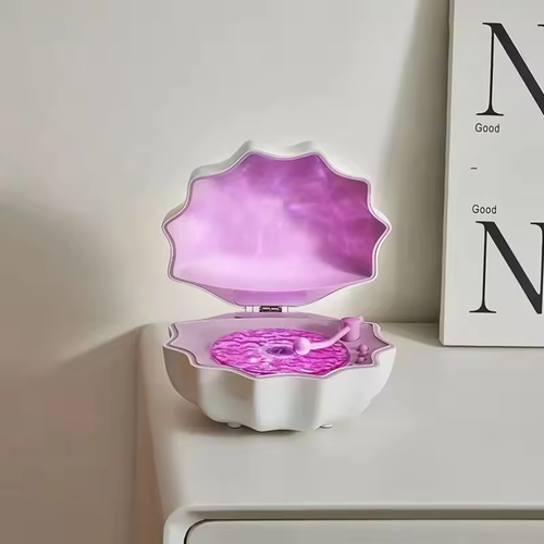 🎵Shell Lamp Speaker🔊Bass+RGB Lights🎁3-in-1 Mood Booster