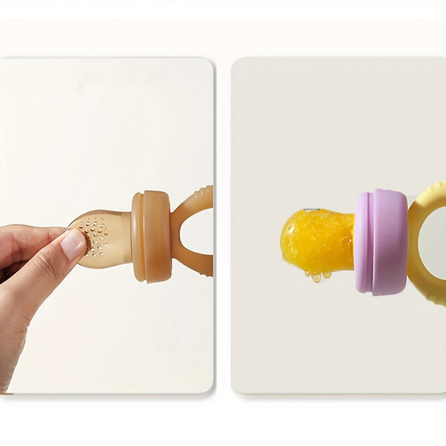 New Silicone Rabbit-ear Fruit Feeder, 2-in-1 Silicone Fresh Food Feeder Teething Tool, Christmas Gift3pcs  3pcs