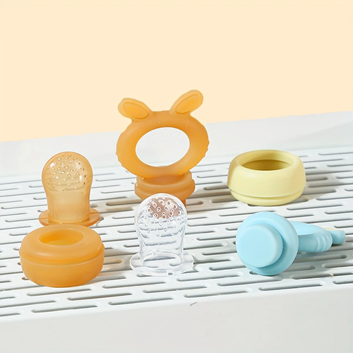 New Silicone Rabbit-ear Fruit Feeder, 2-in-1 Silicone Fresh Food Feeder Teething Tool, Christmas Gift3pcs  3pcs