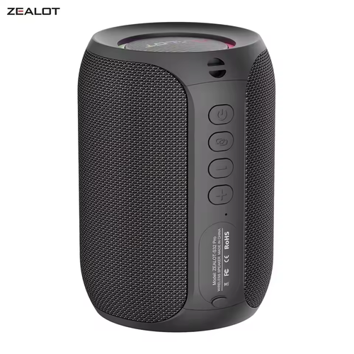 ZEALOT-S32PRO 15W Portable Bluetooth 5.2 Speaker Outdoor Waterproof Wireless TWS Mini Column Box Speaker Outdoor TF Card