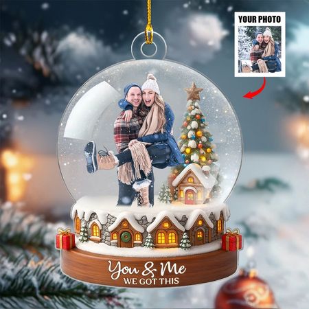 Snowman Couple Growing Old Together Personalized Ornament