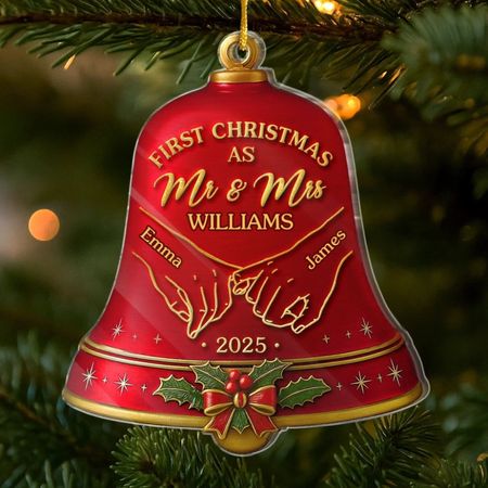 Together Under The Christmas Bells - Personalized Anniversary Christmas Wedding Gifts