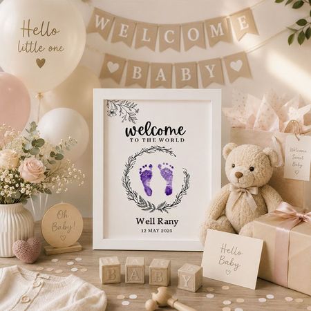 Personalized Baby Footprint Frame