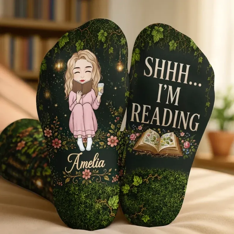 Personalised Book Lover Socks