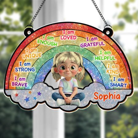 Personalized Rainbow Sunshine Catcher - Designed to boost children's confidence - The perfect confidence gift for your child