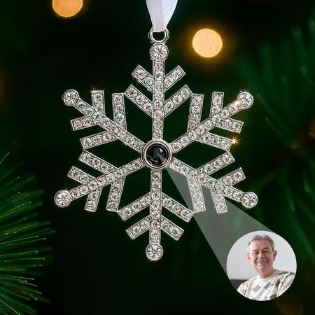 Christmas Photo Personalized Family Picture Ornament, Memorial Keepsake, Memory Projection Ornament