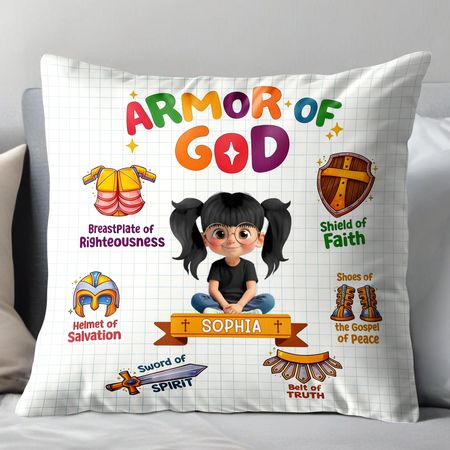 Armor Of God Shield Of Faith Pillow - Personalized Custom Pillow, Insert Included