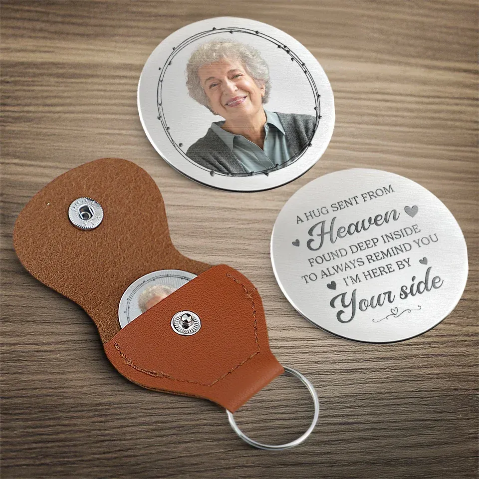 Custom Photo A Beautiful Soul, Forever Cherished - Memorial Personalized Custom Pocket Hug - Sympathy Gift For Family Members