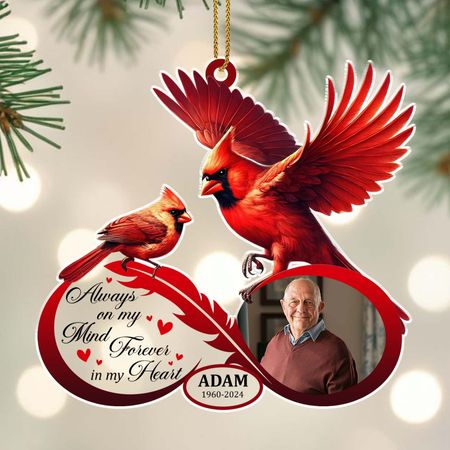 Always on my Mind Personalized Memorial Acrylic Ornament