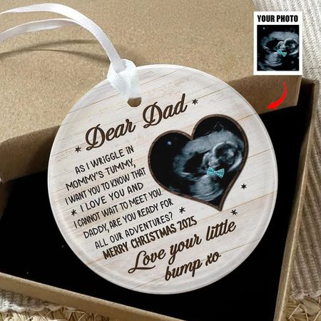 Custom Ornament Ultrasound Picture New Dad Gift