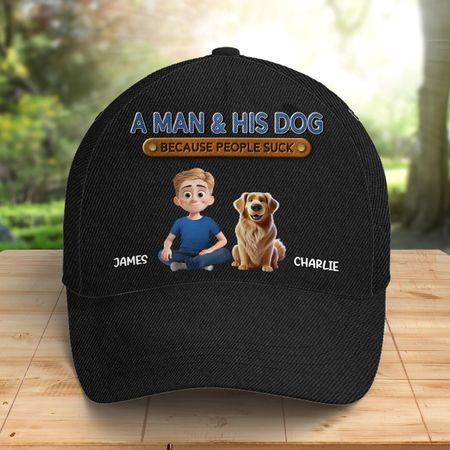 Custom Hat, All Over Print Classic Cap - Personalized Birthday Gifts For Dog Lovers, Dog Dad And Mom