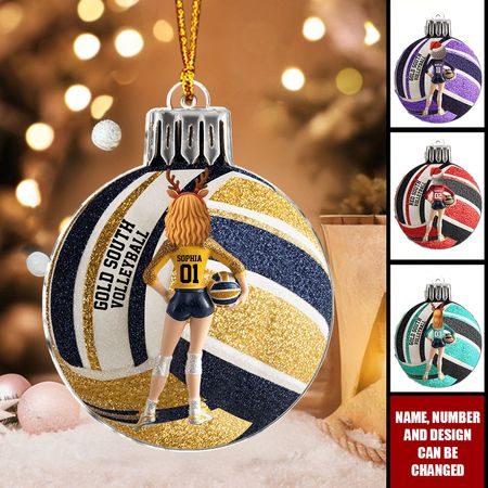 Love Volleyball - Personalized Christmas Acrylic Ornament