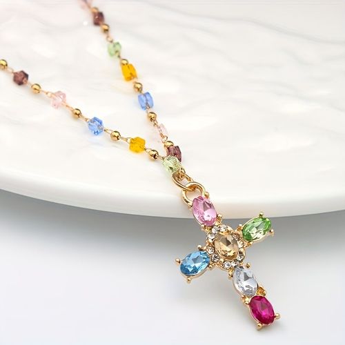 Colorful Cross Necklace