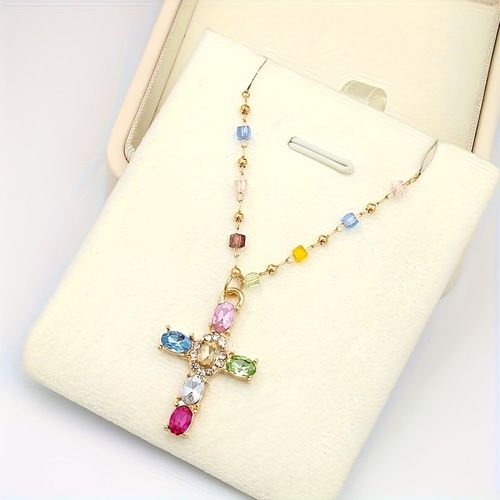 Colorful Cross Necklace