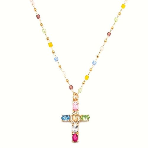 Colorful Cross Necklace