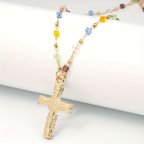 Colorful Cross Necklace