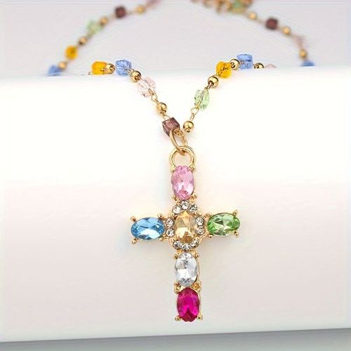 Colorful Cross Necklace