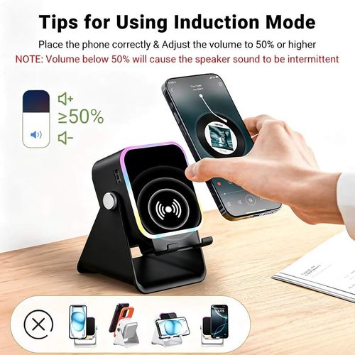 5-in-1 Wireless Induction Speaker Stand
