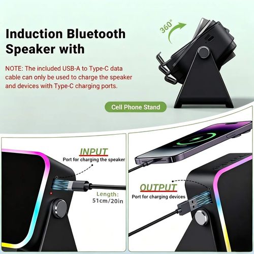 5-in-1 Wireless Induction Speaker Stand