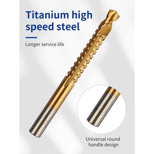 8Pcs Serrated Side Cut Titanium Coated Drill Bits 3-10mm,
