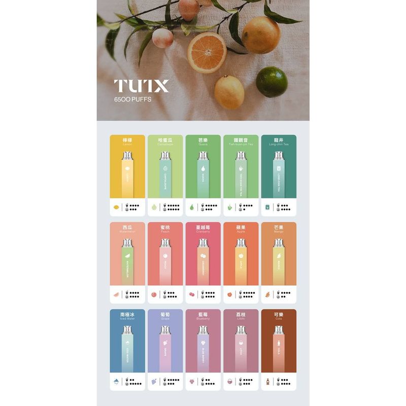 TUT拋棄式6500口 多种口味可选 機身結構配合霧化核心，外出攜帶與短程使用更方便｜選購條件整理