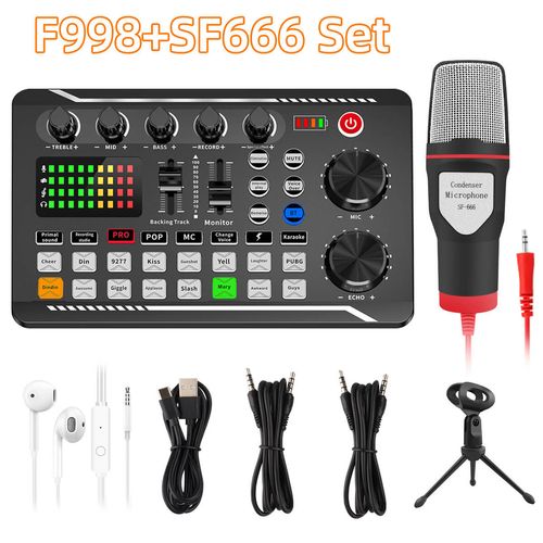 🎙️F998 Sound Card + M998 Condenser Microphone Complete Live Streaming Kit | Best Choice For Ghana Content Creators 🇬🇭